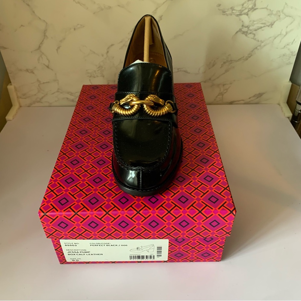 Tory Burch Jessa Pump Loafer - NWT - Size 9.5 in Perfect Black